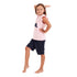 Girls summer pajama set Lazy bear t-shirt + Dark blue shorts